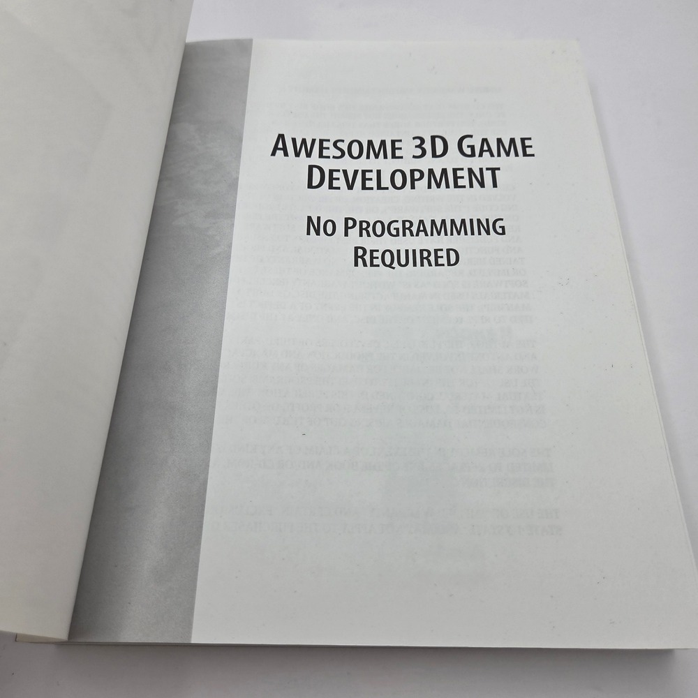 Awesome 3D Game Development No Programming Required Book CD Clayton Crooks 2004 - Picture 4 of 7